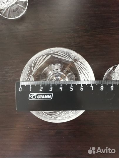 Бокалы объемные хрустальные - 5 шт. СССР