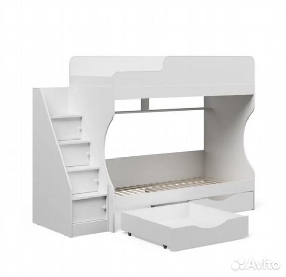Двухъярусная кровать - белый, 226х84х167 см
