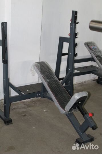 Скамья для штанги со стойками наклонная 45гр. AR01