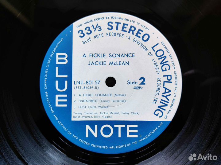 Jackie McLean – A Fickle Sonance – 1st Japan 1977