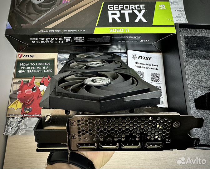 RTX 3060Ti 8Gb MSI Gaming Z Trio. Пломба, коробка