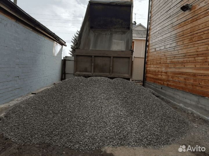 Щебень гравийный любых фракций