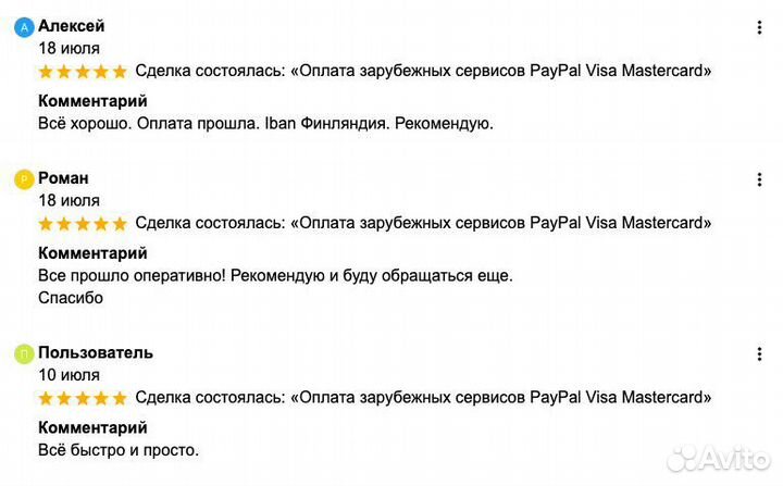 PayPal / Оплата PayPal и переводы