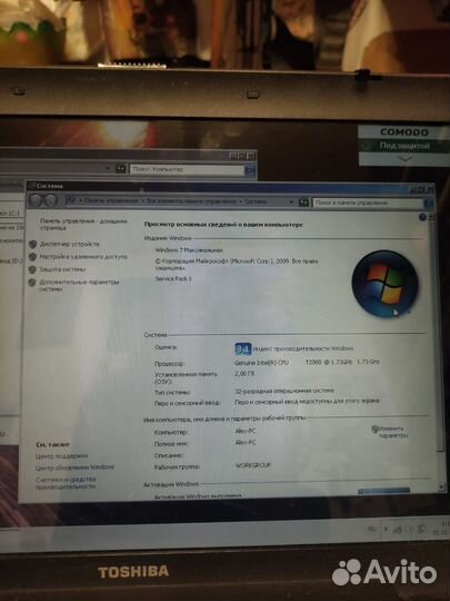 Ноутбук toshiba