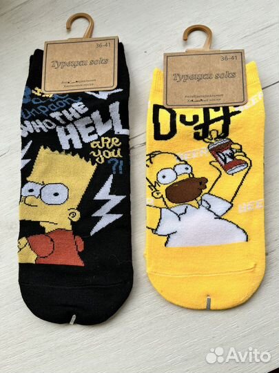 Носки с принтом симпсоны