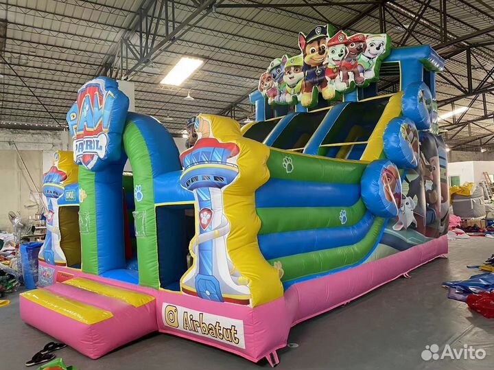 Батут детский надувной коммерческий Щенята 5х8