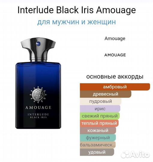 Amouage Interlude Black iris man оригинал распив