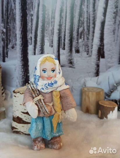 Ватная игрушка на ёлку