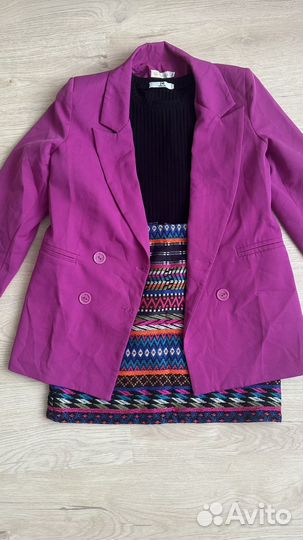 Коплект женский пиджак юбка топ