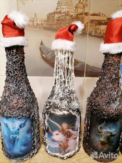 Декупаж бутылки