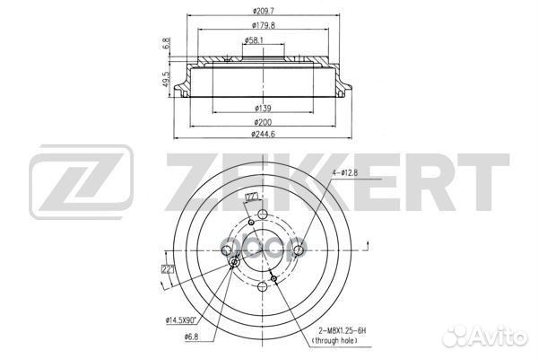 Барабан торм. зад. Suzuki Baleno (EG) 95- Lian