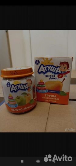 Фруктовое пюре агуша