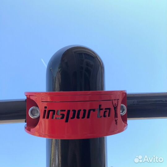 Турник с кольцами воркаут уличный на хомутах