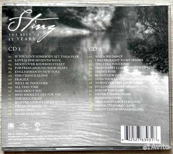 Музыкальные cd диски Sting - Best Of 25 Years 2сд