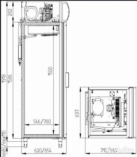 Холодильный шкаф polar dm105-s