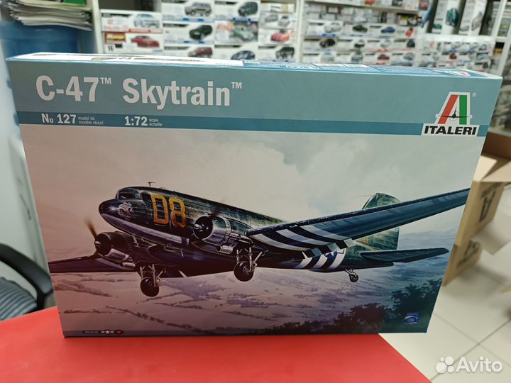 0127 самолет C-47 skytrain, 1:72 Italeri