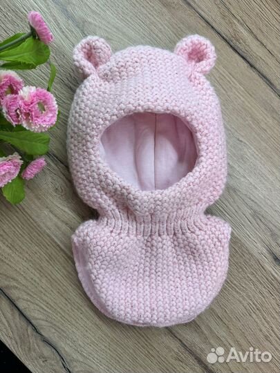 Шапка шлем для девочки 46-48