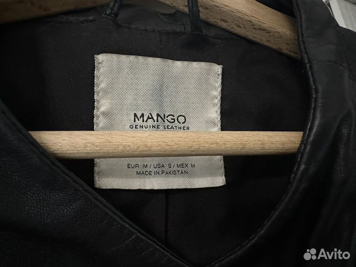 Куртка mango натуральная кожа