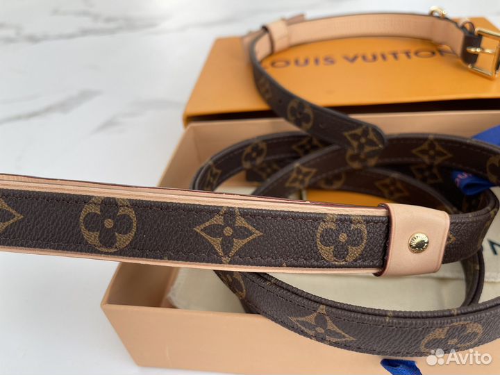 Louis vuitton ошейник S норковая шубка