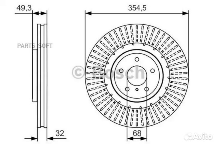 Bosch 0 986 479 T02 тормозной диск задний