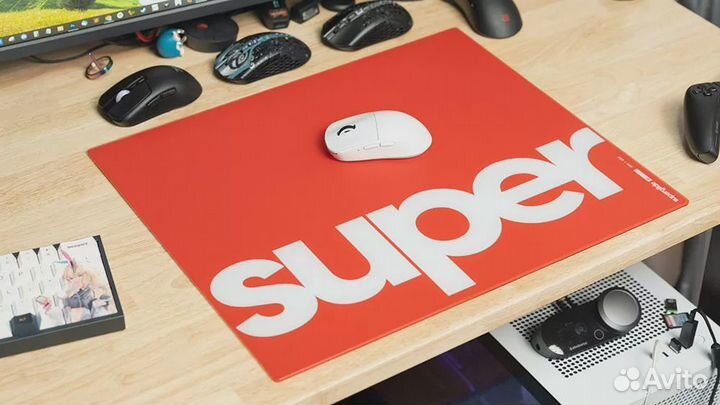 Стеклянный ковер Superglide Glass Mousepad XL RED
