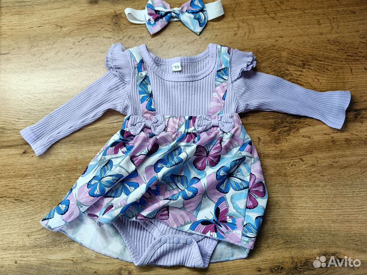 Платье-Боди для девочки 62-68