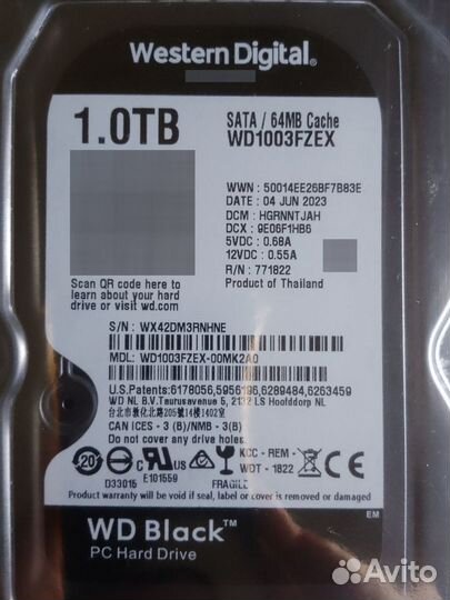 HDD WD Black 1TB, новый