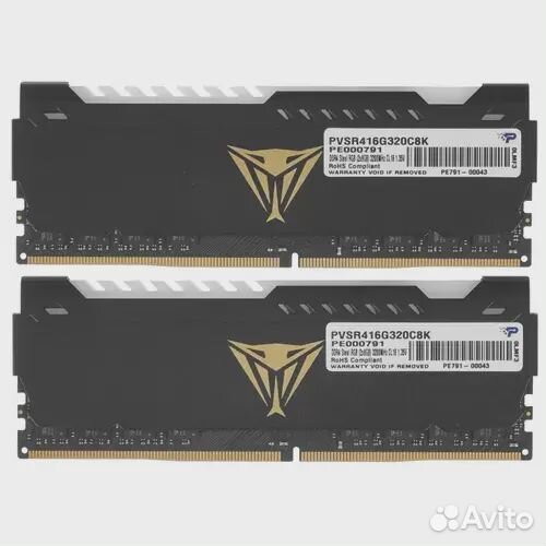 Оперативная память 16 Gb 3200 MHz patriot viper ST