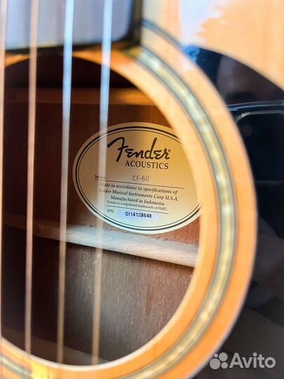 Fender CF-60 Акустическая Гитара