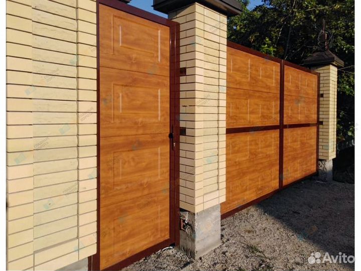 Распашные ворота / Ворота с калиткой