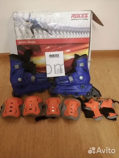 Роликовые коньки Roces. детск. разм.25-29+ защита