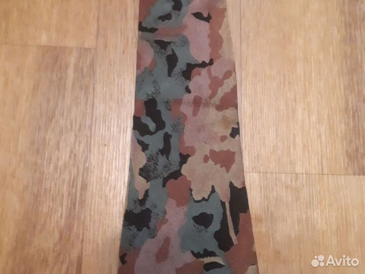 Галстук винтажный 100 шелк