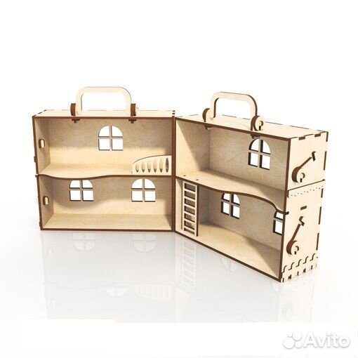 Кукольный домик без мебели складной долл
