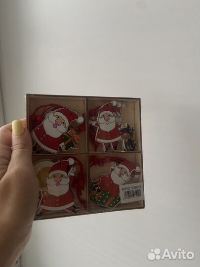 Елочные деревянные игрушки