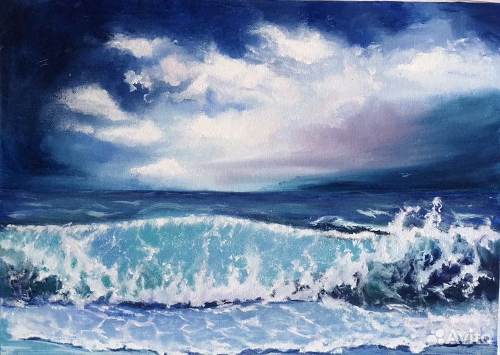 Картина маслом «Волна»