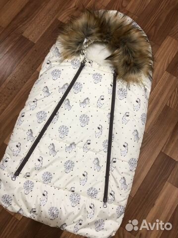 Зимний конверт на выписку для новорожденных