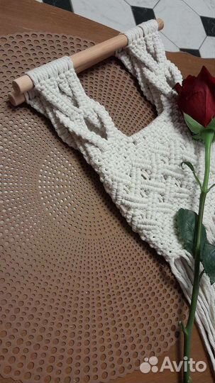 Сумка клатч макраме