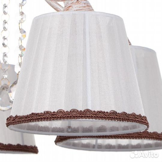 Люстра 6288/5 5х40Вт Е14 белый с позолотой