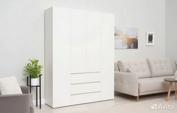 Хелен шк 05 Шкаф 4х створчатый белый