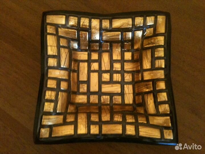 Пепельница Ponyglass с золотой мозаикой