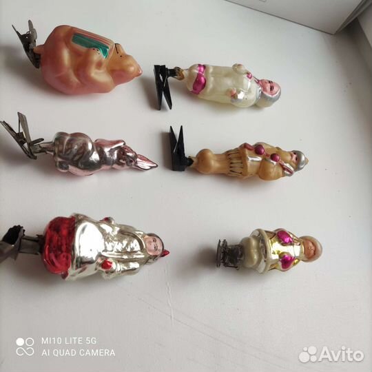 Елочные игрушки новогодние СССР на прищепке
