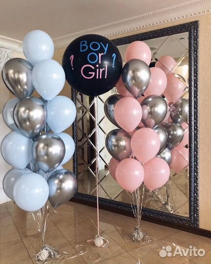 Воздушные шары на гендер пати