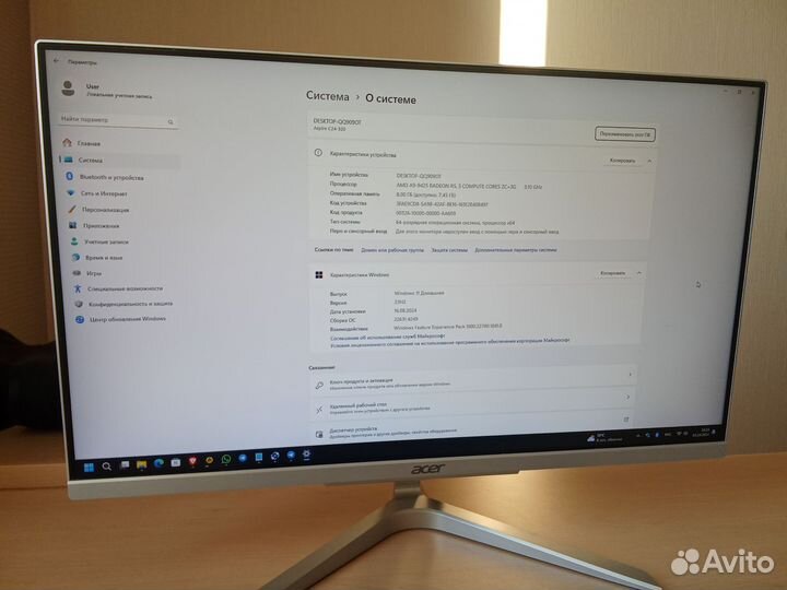 Моноблок acer aspire c24-320
