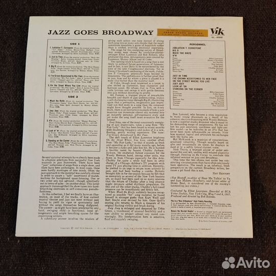 Various – Jazz Goes Broadway 1957/1984 Spain (NM/N