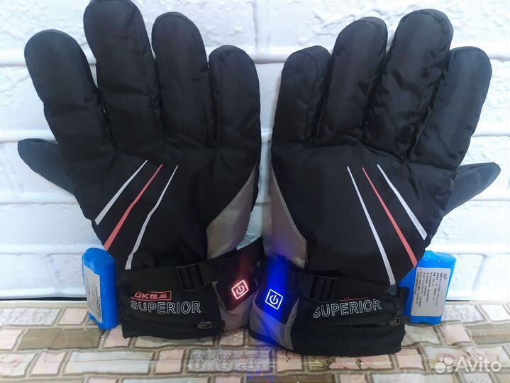 Перчатки с подогревом на аккумуляторе 4600 на меху