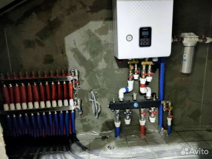 Монтаж системы отопления с теплым полом