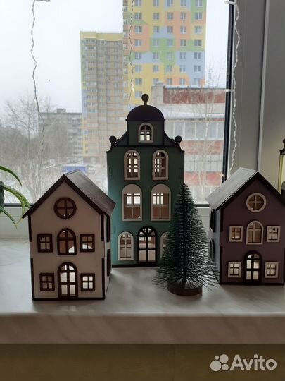 Домик подсвечник для интерьера