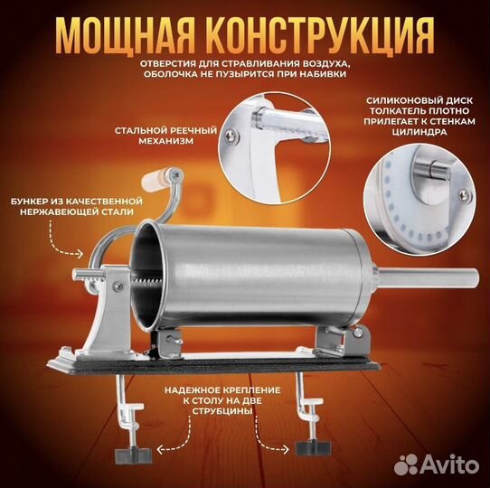 Колбасный шприц новый