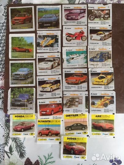 Вкладыши от жвачки turbo, bombibom