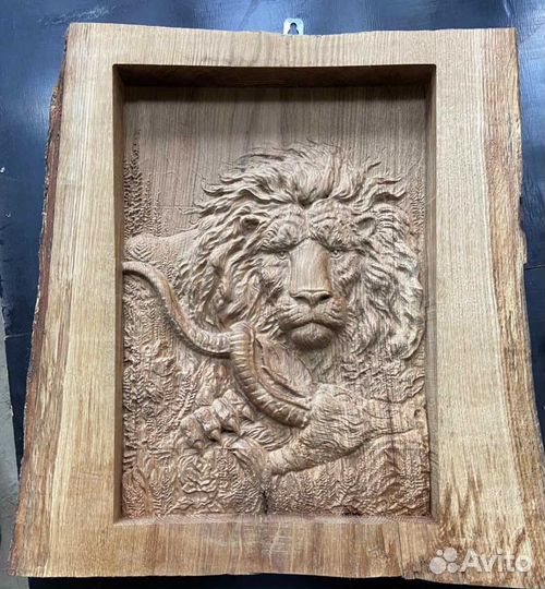 Картина из массива дерева на заказ